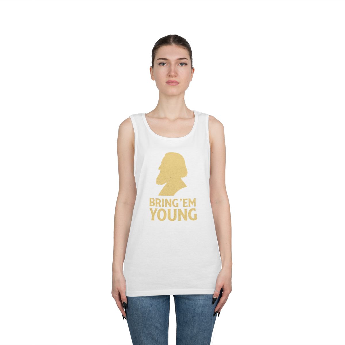 Color: White | Bring Em Young Tank Top