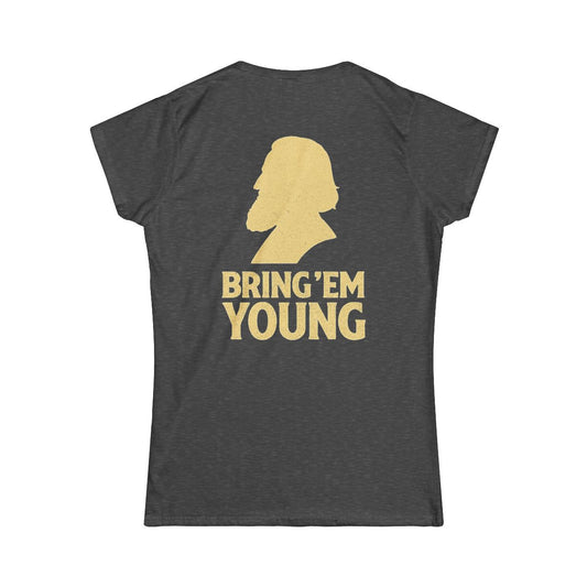 Color: Dark Heather | Bring Em Young Women's Tee