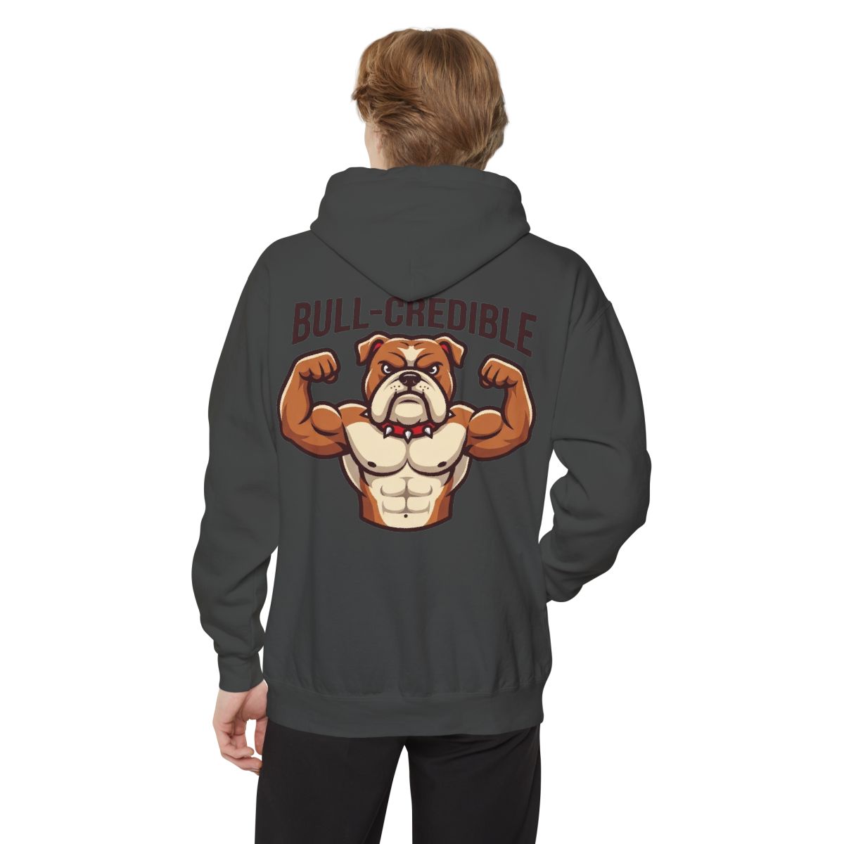 Color: Pepper | Bull Credible Garment-Dyed Hoodie