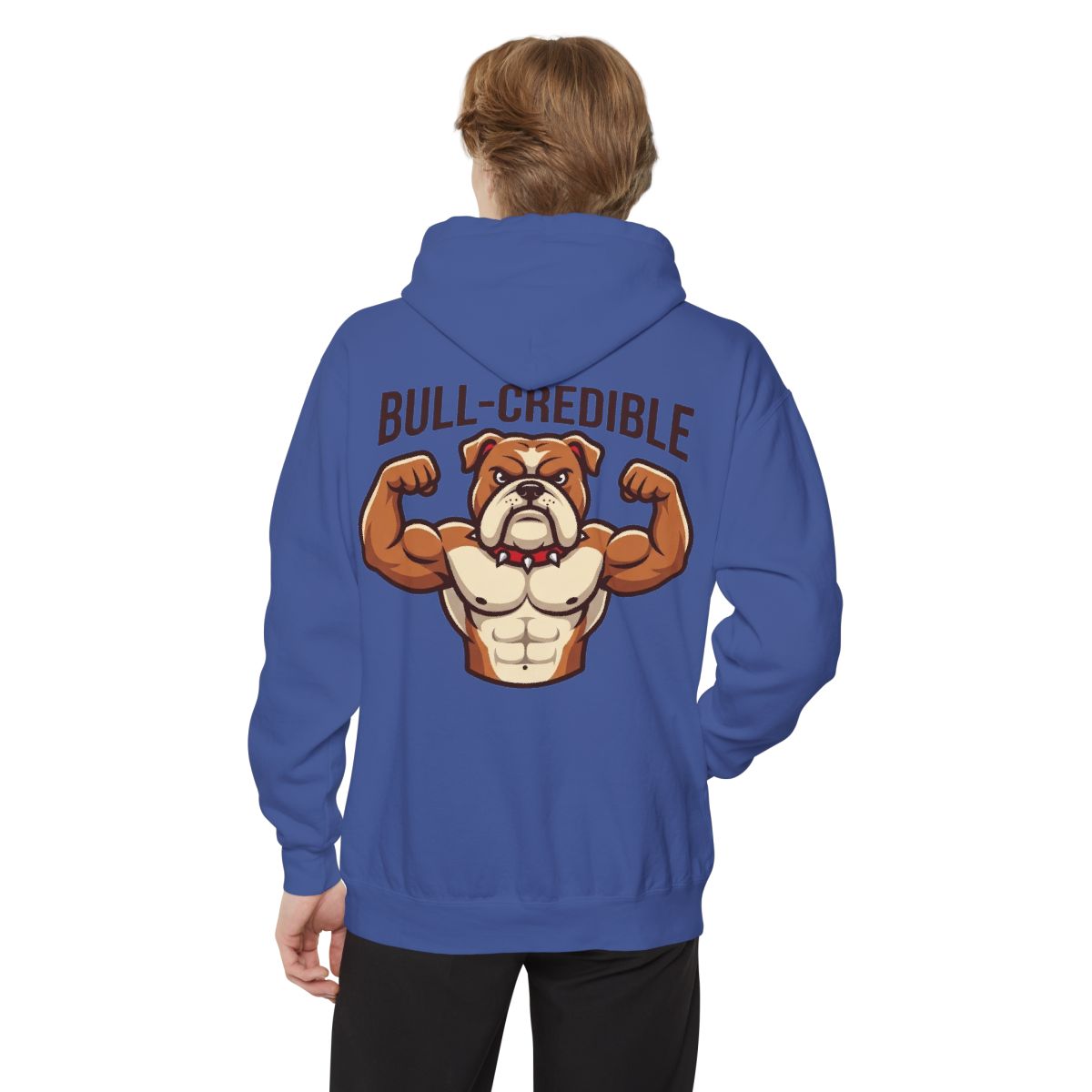 Color: Flo Blue | Bull Credible Garment-Dyed Hoodie