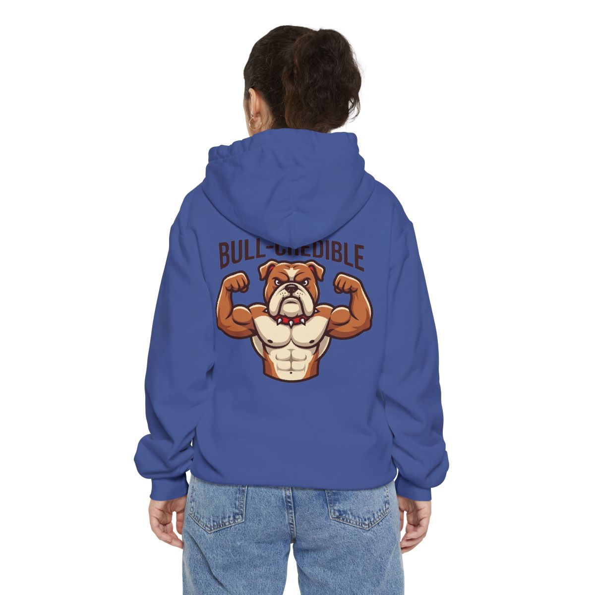 Color: Flo Blue | Bull Credible Garment-Dyed Hoodie