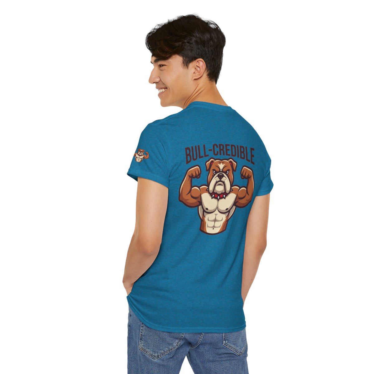 Color: Antique Sapphire | Bull Credible Premium Graphic Tee