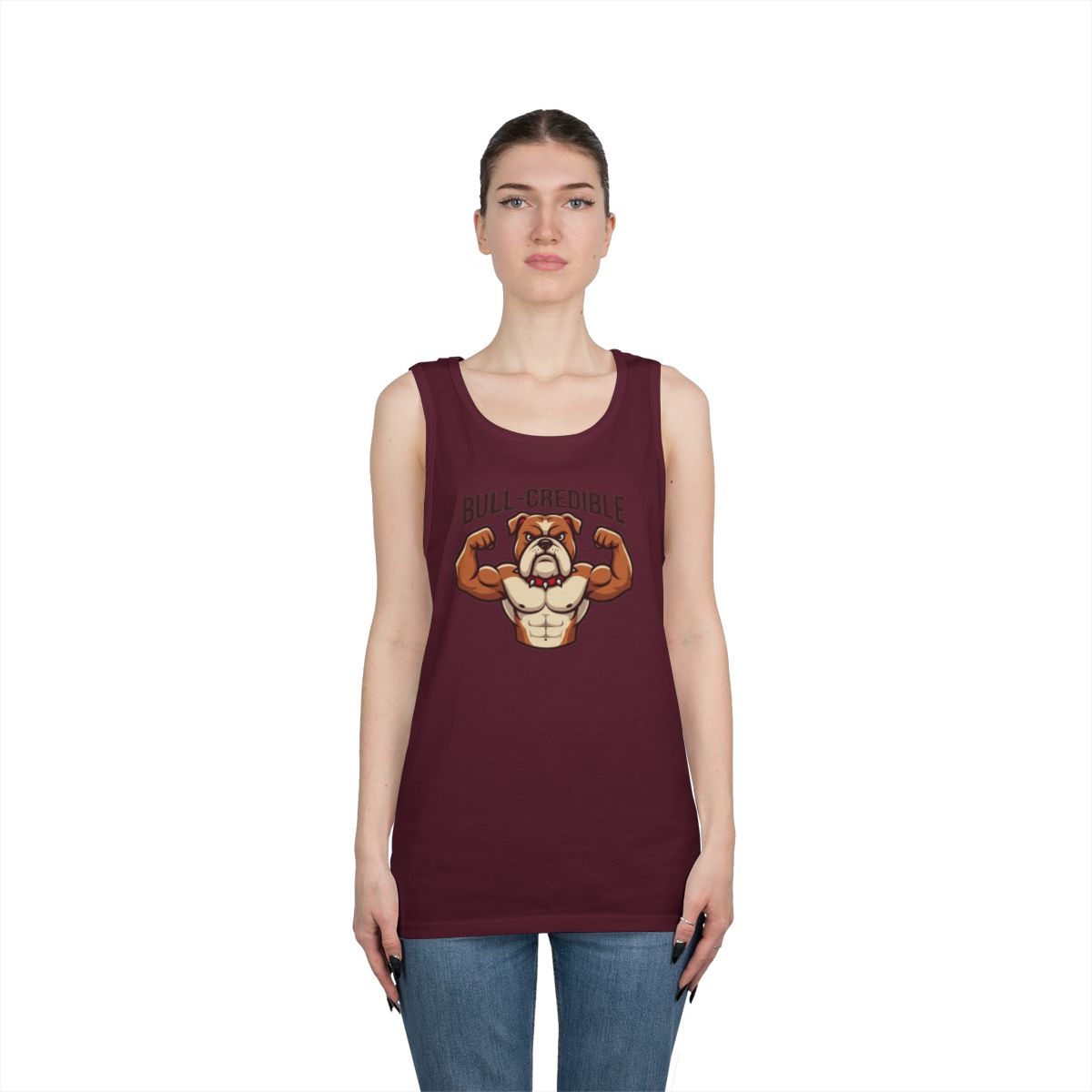 Color: Maroon | Bull Credible Tank Top