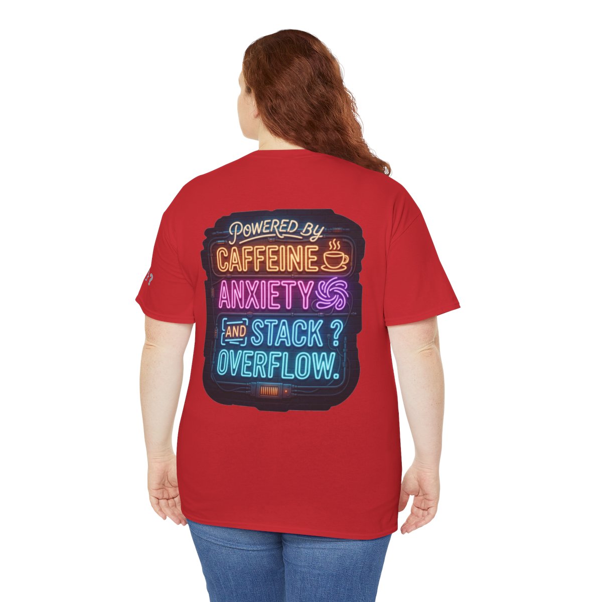 Color: Red | Caffeine Anxiety And Stack Overflow Premium Graphic Tee