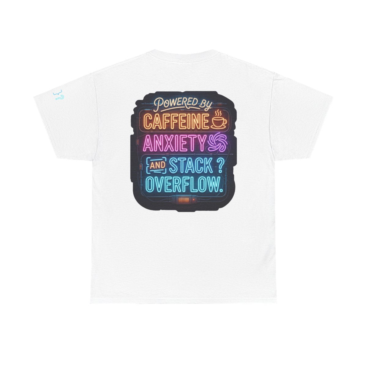 Color: White | Caffeine Anxiety And Stack Overflow Premium Graphic Tee