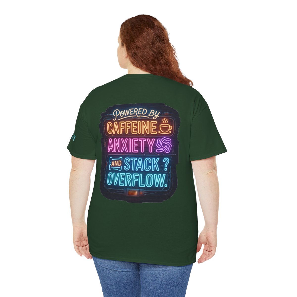 Color: Forest Green | Caffeine Anxiety And Stack Overflow Premium Graphic Tee
