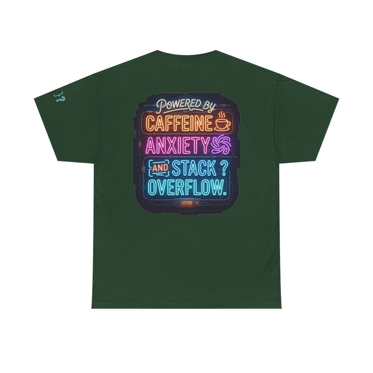 Color: Forest Green | Caffeine Anxiety And Stack Overflow Premium Graphic Tee