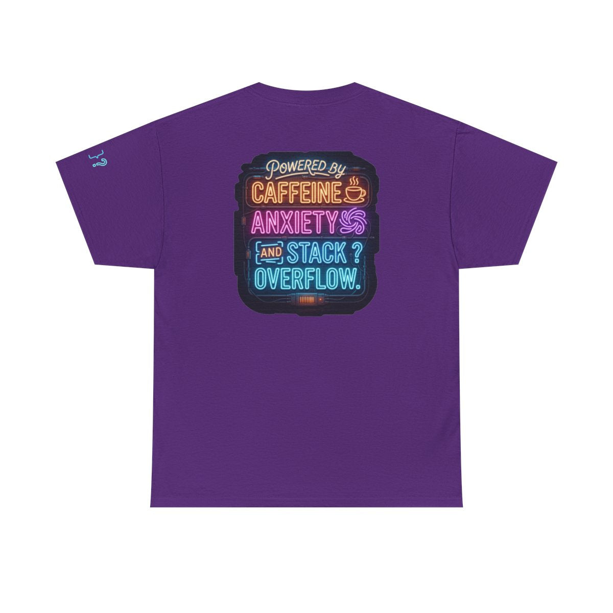 Color: Purple | Caffeine Anxiety And Stack Overflow Premium Graphic Tee