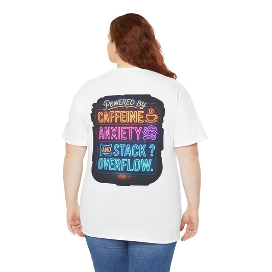 Color: White | Caffeine Anxiety And Stack Overflow Premium Graphic Tee