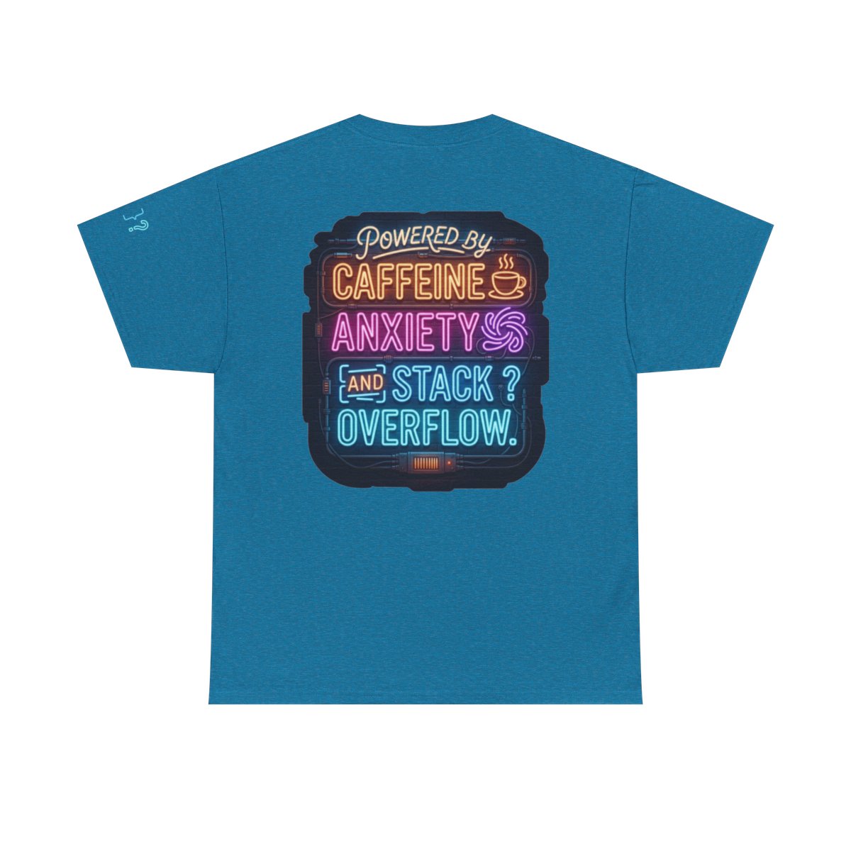 Color: Antique Sapphire | Caffeine Anxiety And Stack Overflow Premium Graphic Tee