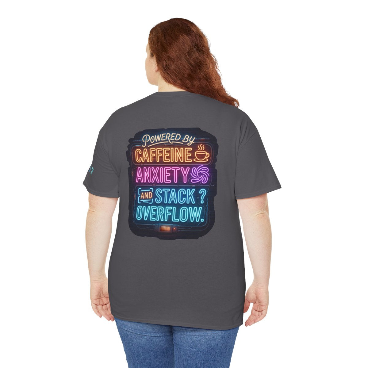 Color: Charcoal | Caffeine Anxiety And Stack Overflow Premium Graphic Tee