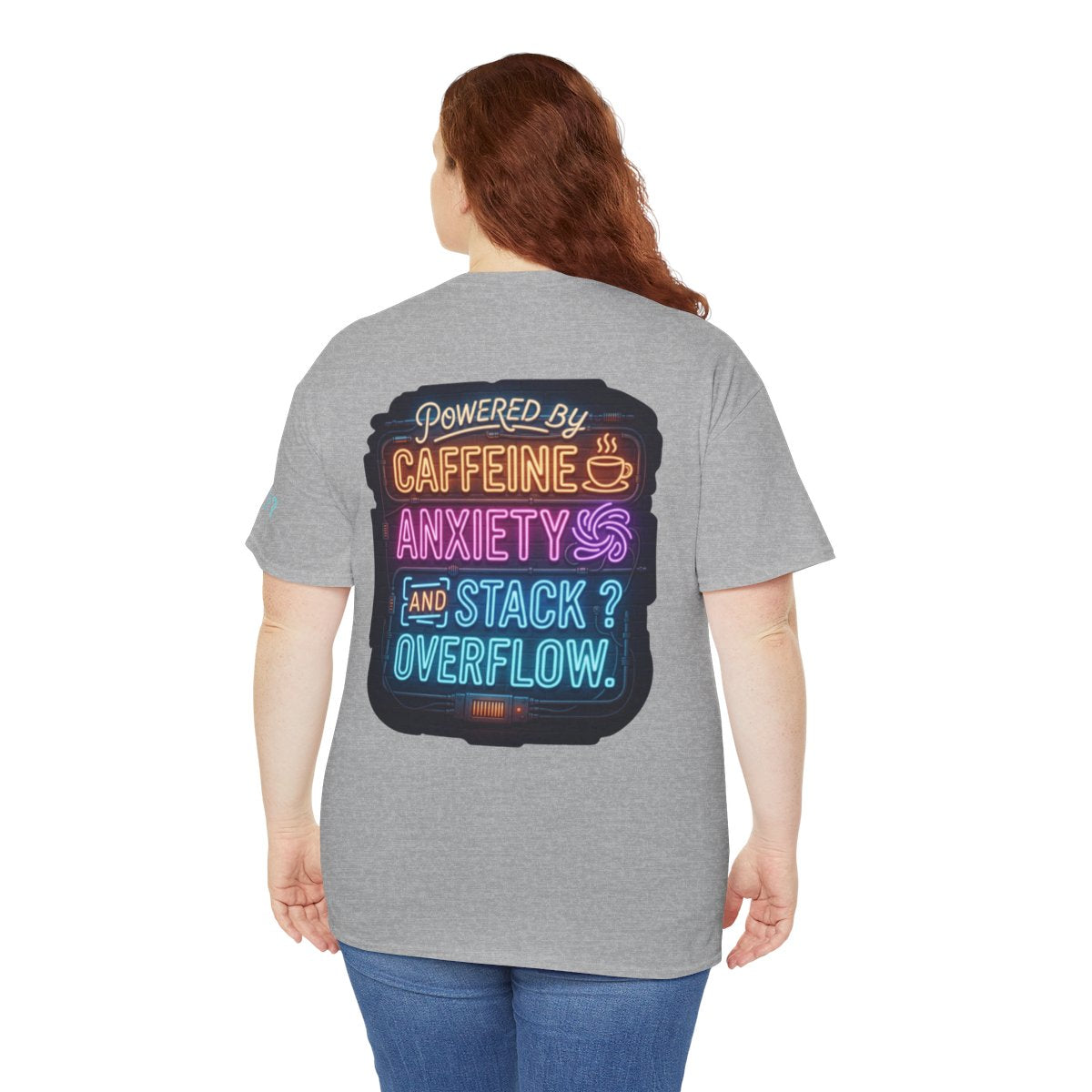 Color: Sport Grey | Caffeine Anxiety And Stack Overflow Premium Graphic Tee