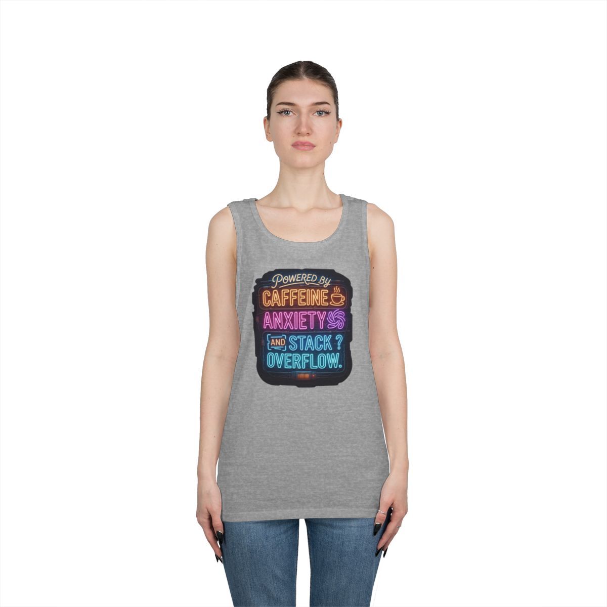 Color: Sport Grey | Caffeine Anxiety And Stack Overflow Tank Top