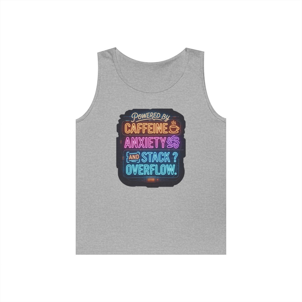 Color: Sport Grey | Caffeine Anxiety And Stack Overflow Tank Top