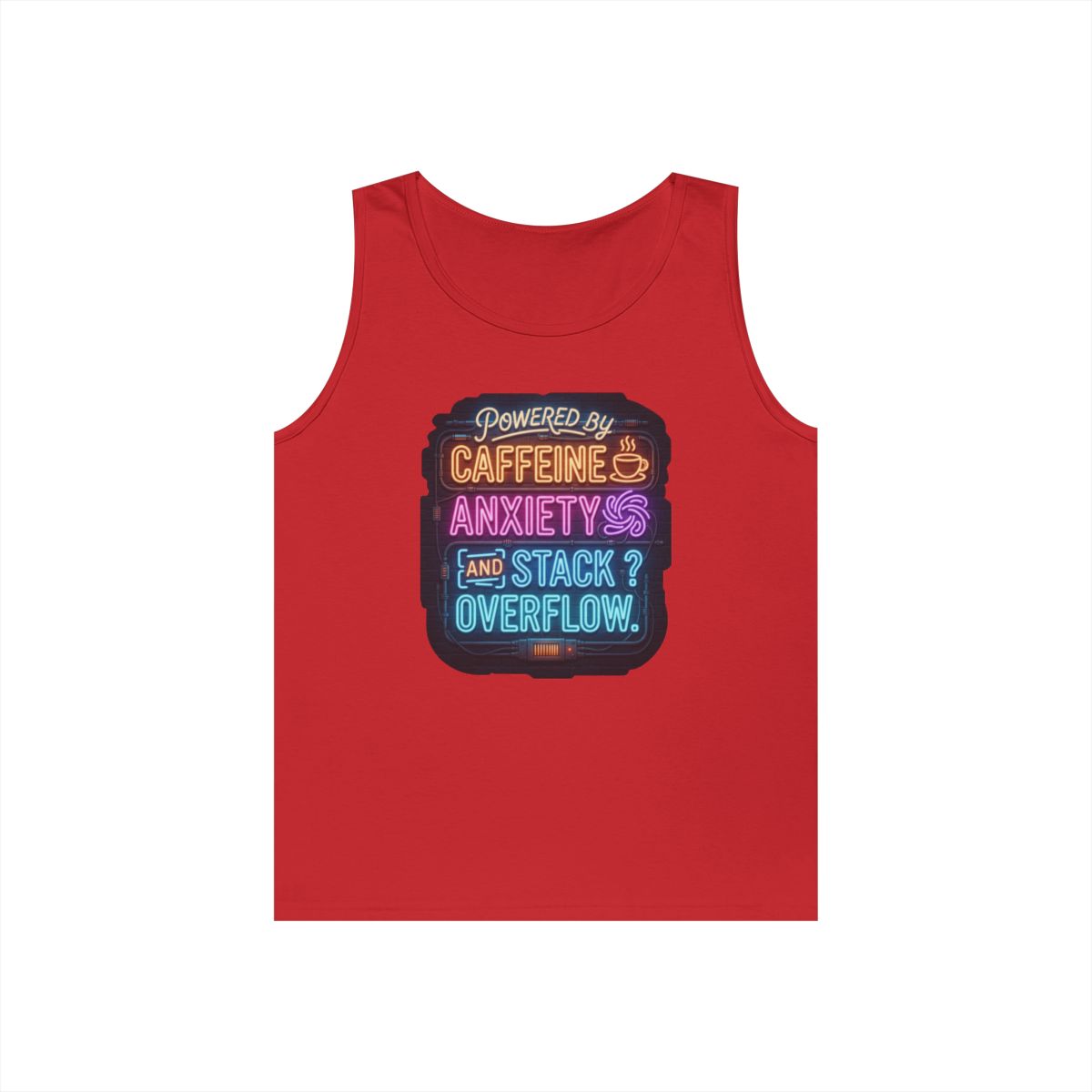 Color: Red | Caffeine Anxiety And Stack Overflow Tank Top