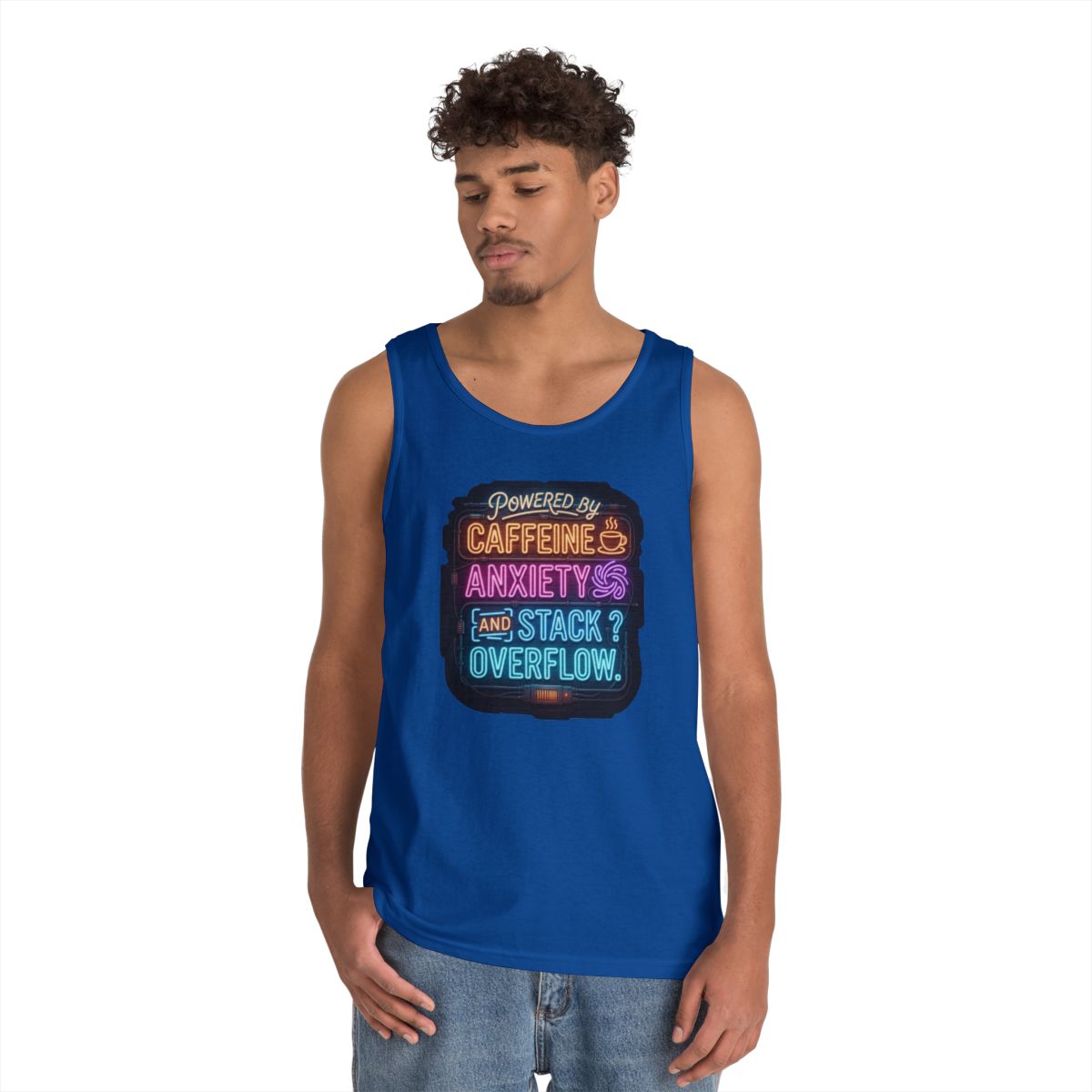 Color: Royal | Caffeine Anxiety And Stack Overflow Tank Top