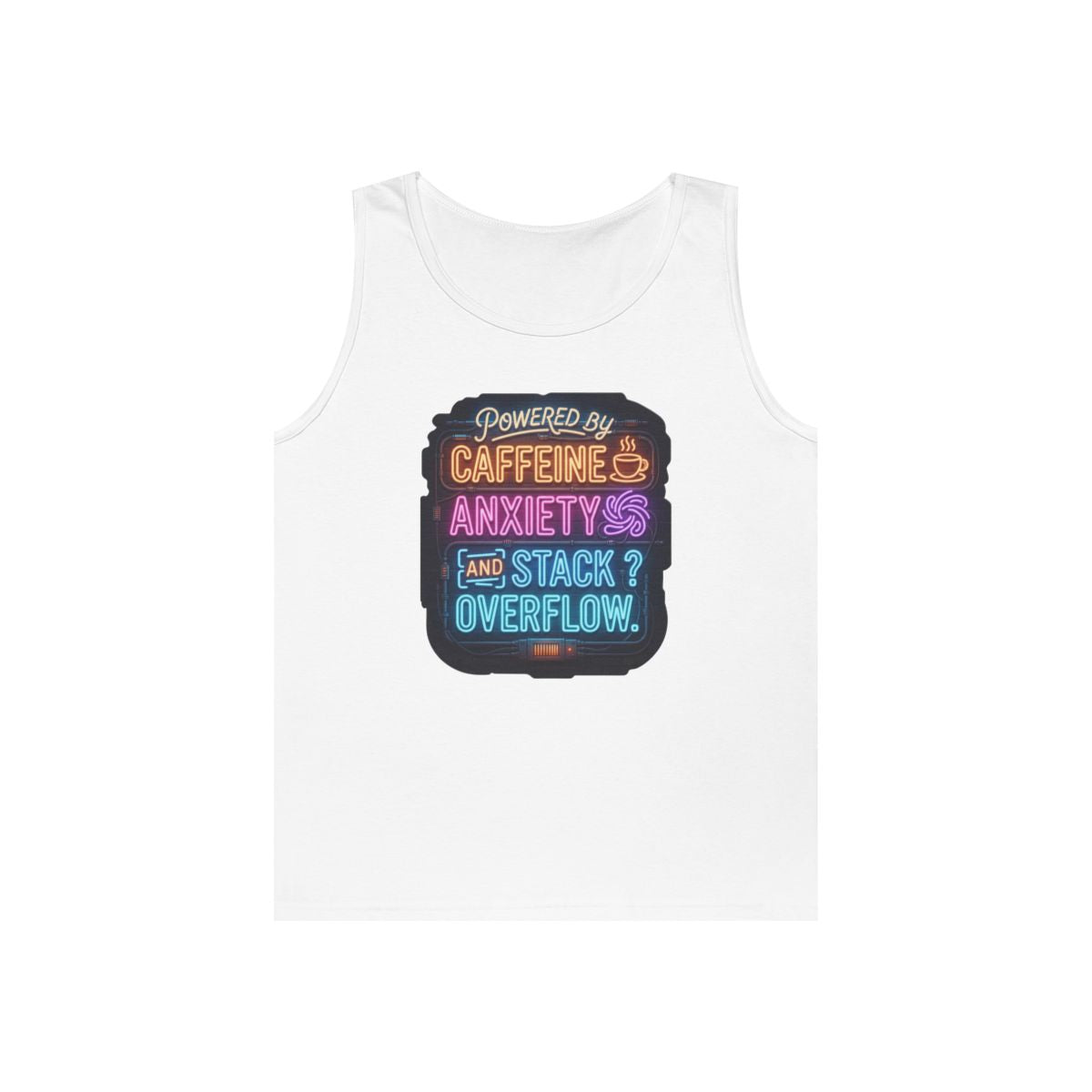 Color: White | Caffeine Anxiety And Stack Overflow Tank Top