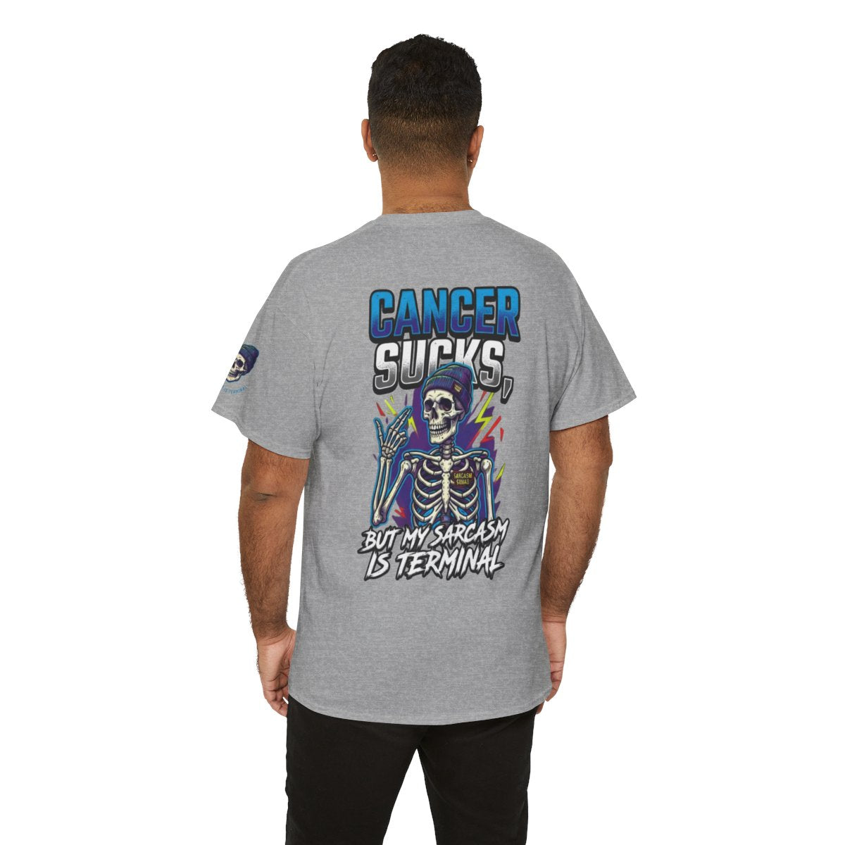 Color: Sport Grey | Cancer Sucks But My Sarcasm Is Terminal Premium Graphic Tee