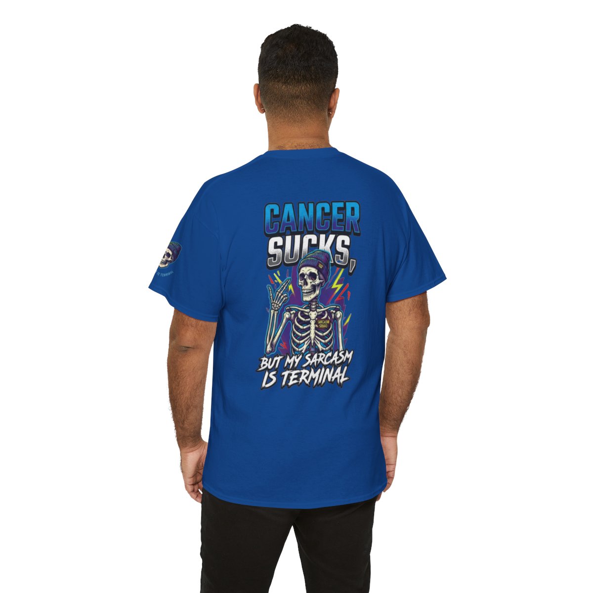 Color: Royal | Cancer Sucks But My Sarcasm Is Terminal Premium Graphic Tee