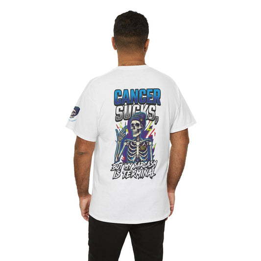 Color: White | Cancer Sucks But My Sarcasm Is Terminal Premium Graphic Tee