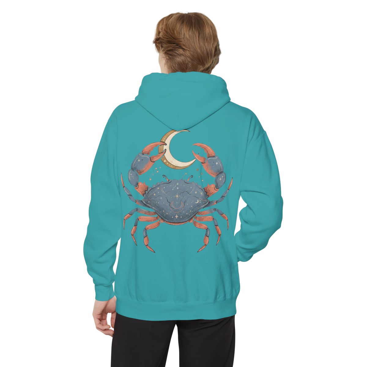 Color: Seafoam | Cancer The Moon Child Crab Garment-Dyed Hoodie