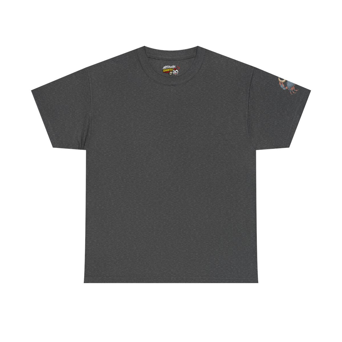 Color: Dark Heather | Cancer The Moon Child Crab Premium Graphic Tee