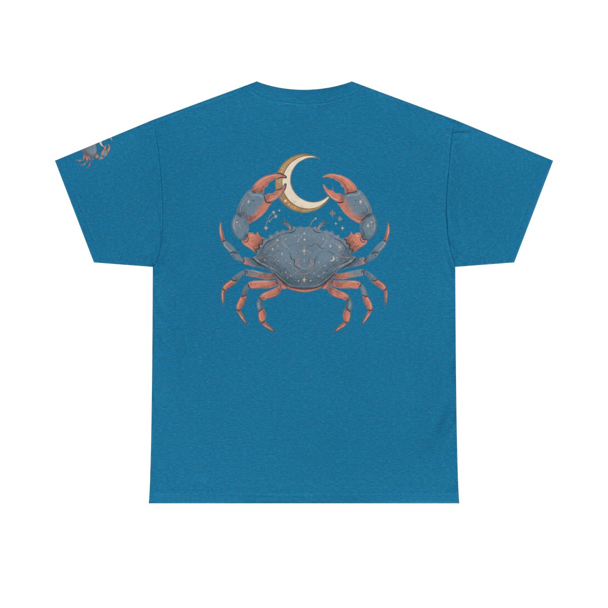 Color: Antique Sapphire | Cancer The Moon Child Crab Premium Graphic Tee