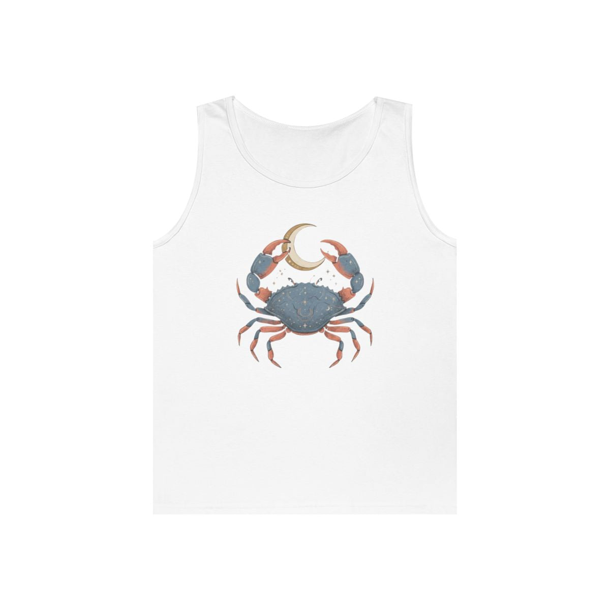 Color: White | Cancer The Moon Child Crab Tank Top