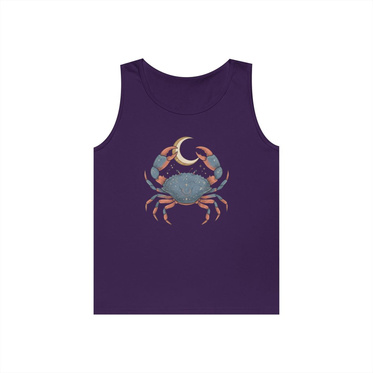 Color: Purple | Cancer The Moon Child Crab Tank Top