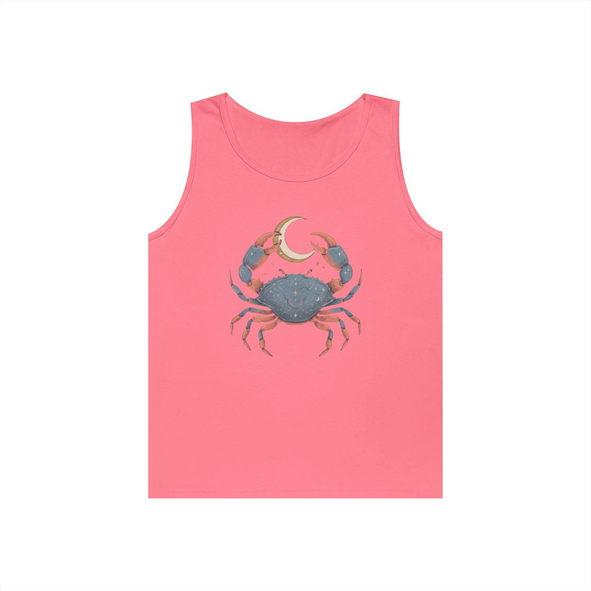 Color: Safety Pink | Cancer The Moon Child Crab Tank Top