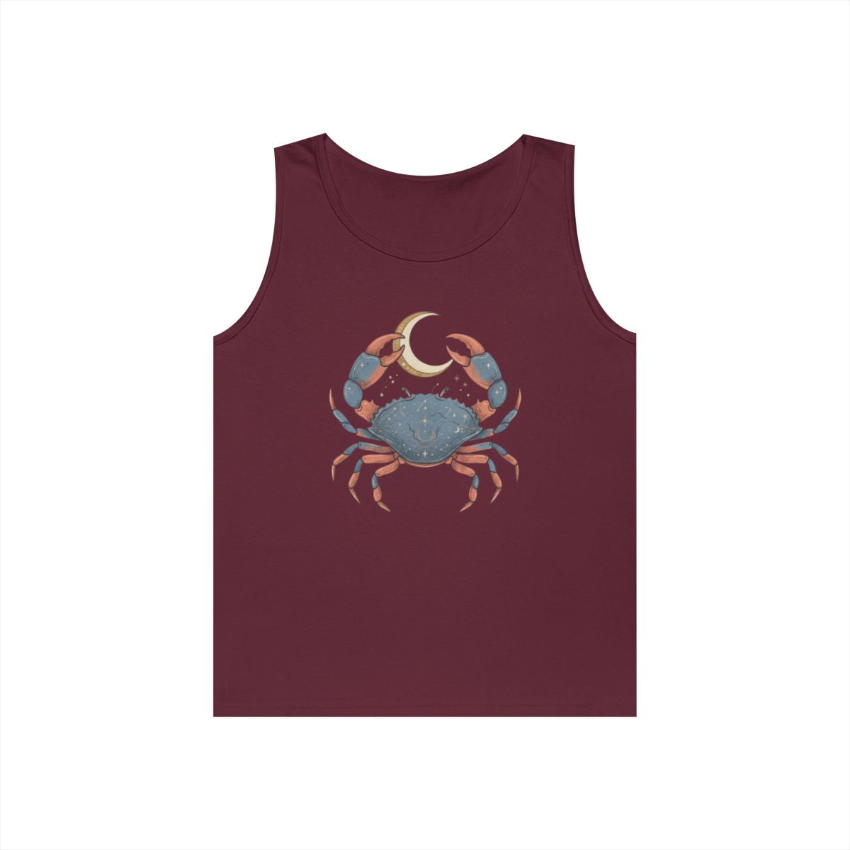 Color: Maroon | Cancer The Moon Child Crab Tank Top