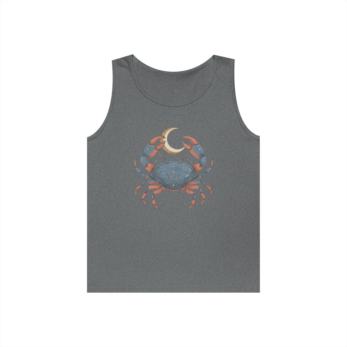Color: Graphite Heather | Cancer The Moon Child Crab Tank Top