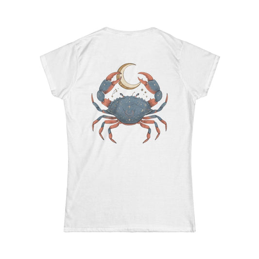 Color: White | Cancer The Moon Child Crab Women's Tee