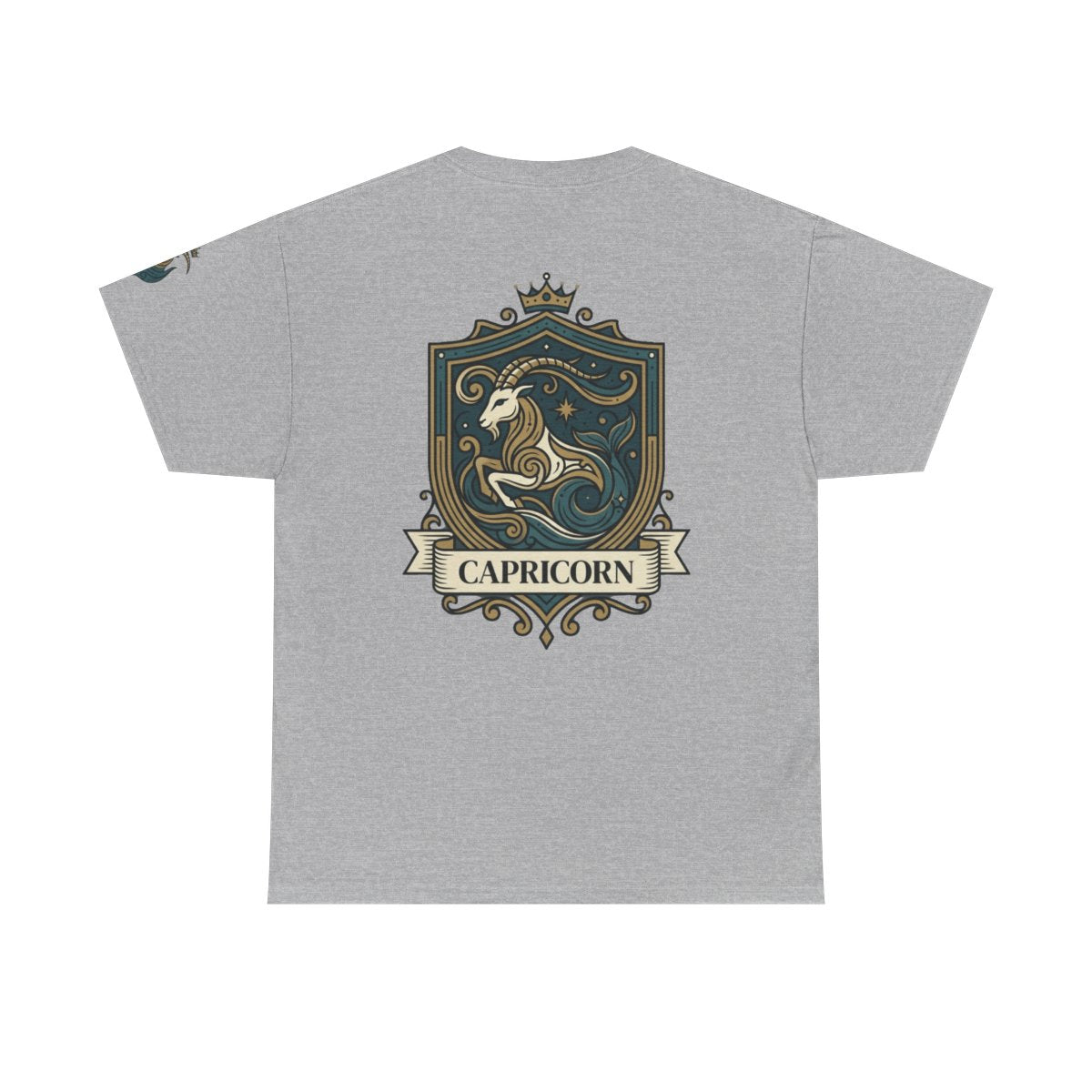Color: Sport Grey | Capricorn- The Sea-Goat Crest Premium Graphic Tee