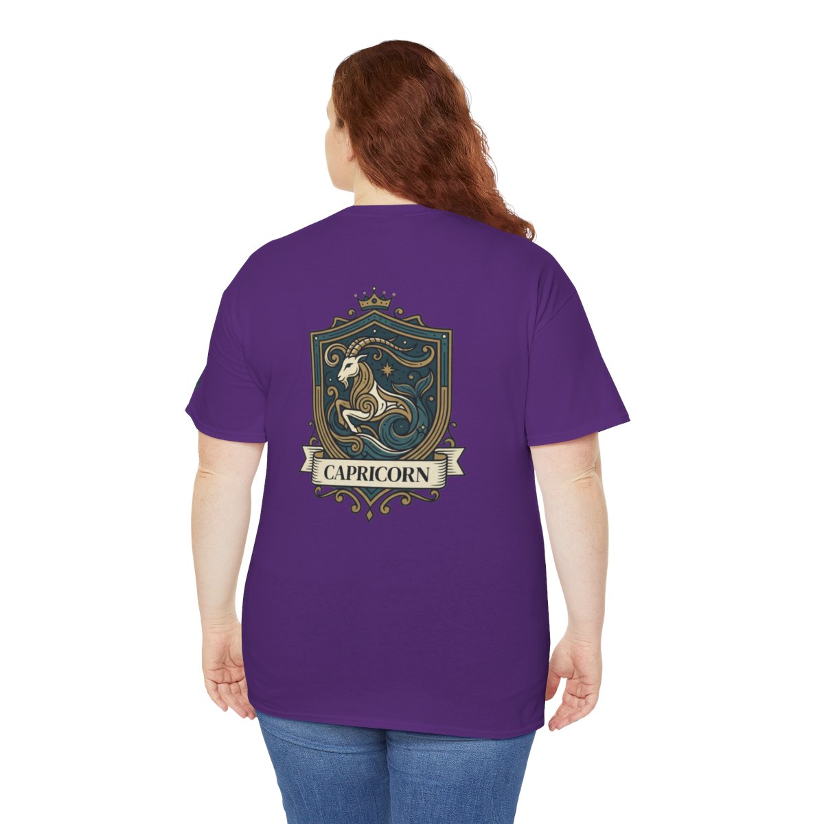 Color: Purple | Capricorn- The Sea-Goat Crest Premium Graphic Tee
