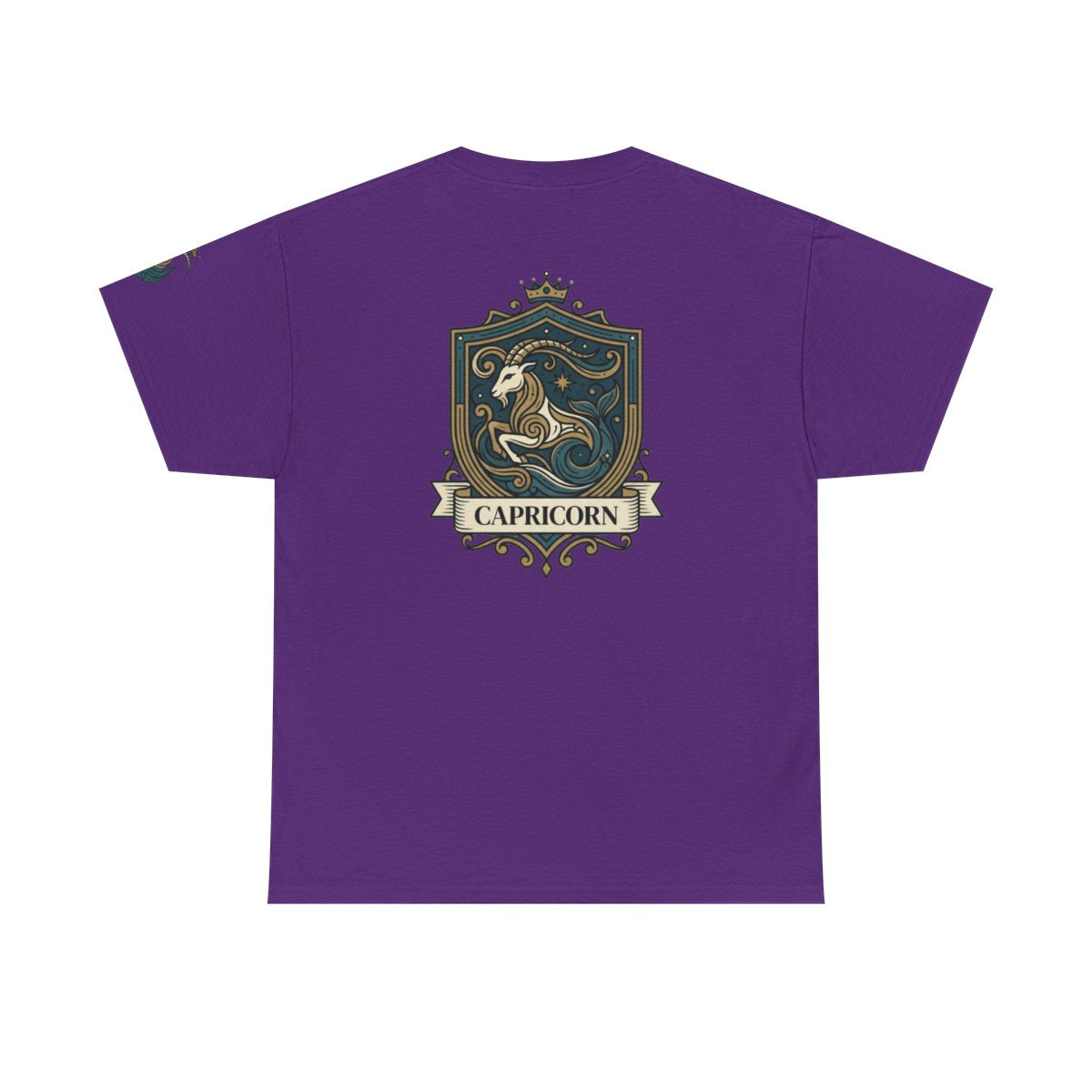Color: Purple | Capricorn- The Sea-Goat Crest Premium Graphic Tee