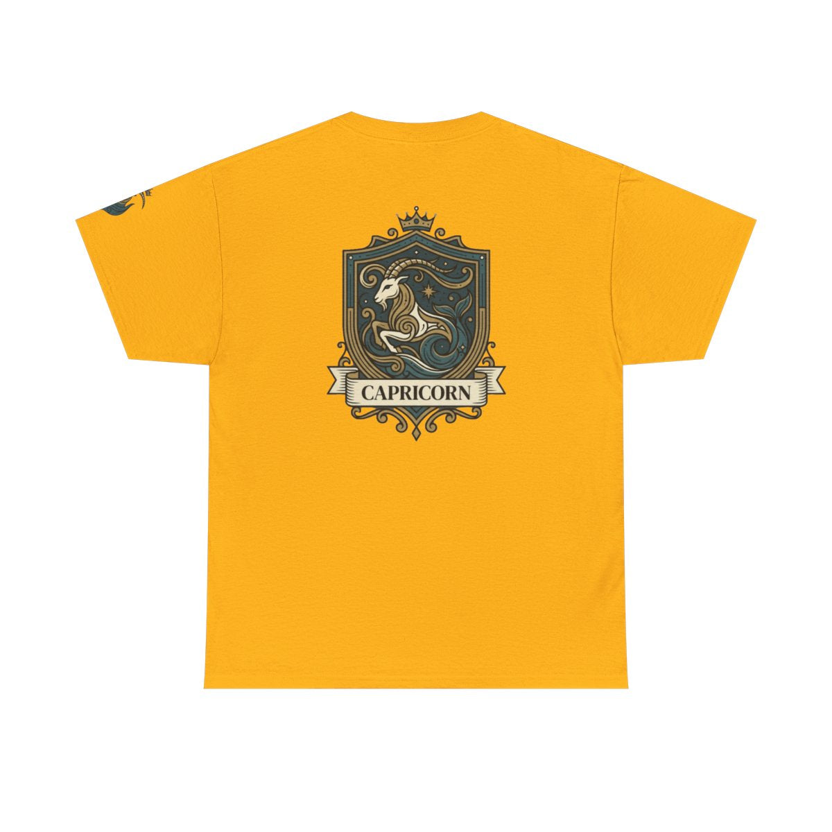 Color: Gold | Capricorn- The Sea-Goat Crest Premium Graphic Tee