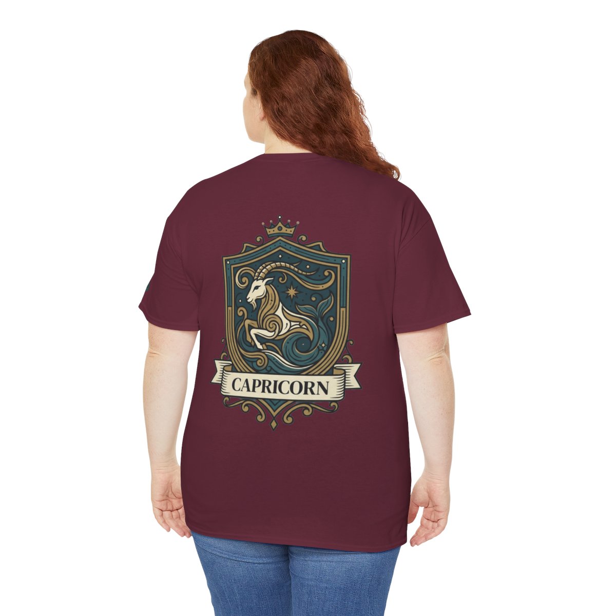 Color: Maroon | Capricorn- The Sea-Goat Crest Premium Graphic Tee