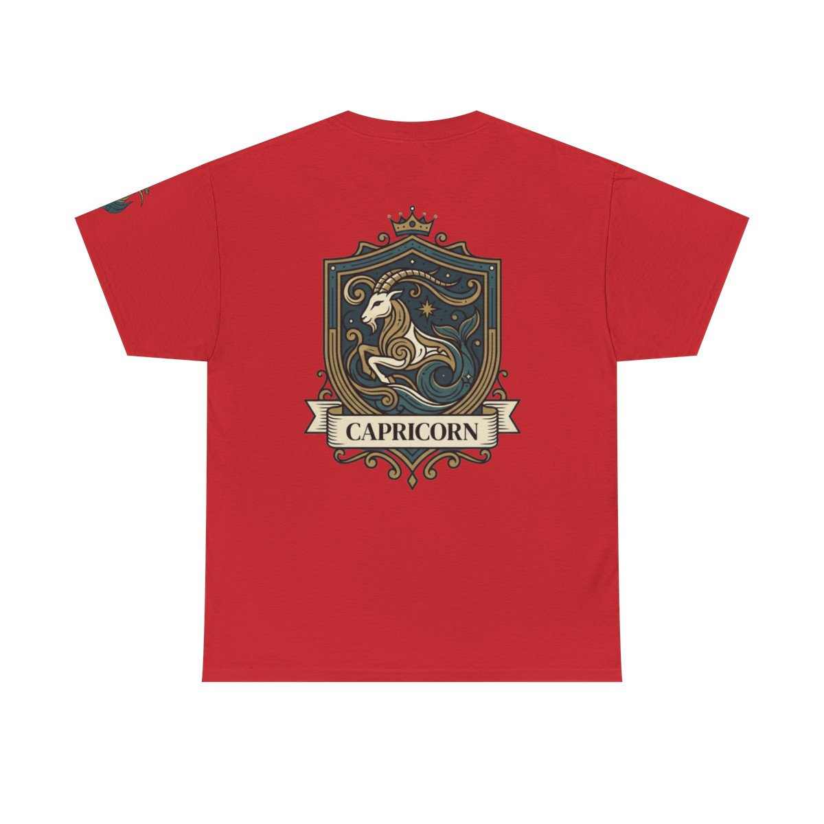 Color: Red | Capricorn- The Sea-Goat Crest Premium Graphic Tee