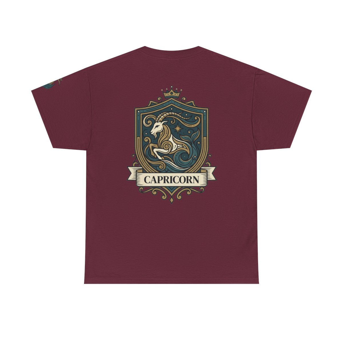 Color: Maroon | Capricorn- The Sea-Goat Crest Premium Graphic Tee