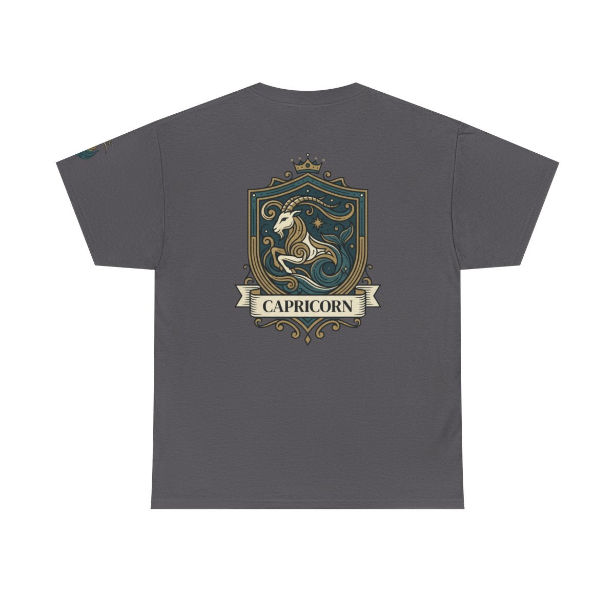 Color: Charcoal | Capricorn- The Sea-Goat Crest Premium Graphic Tee
