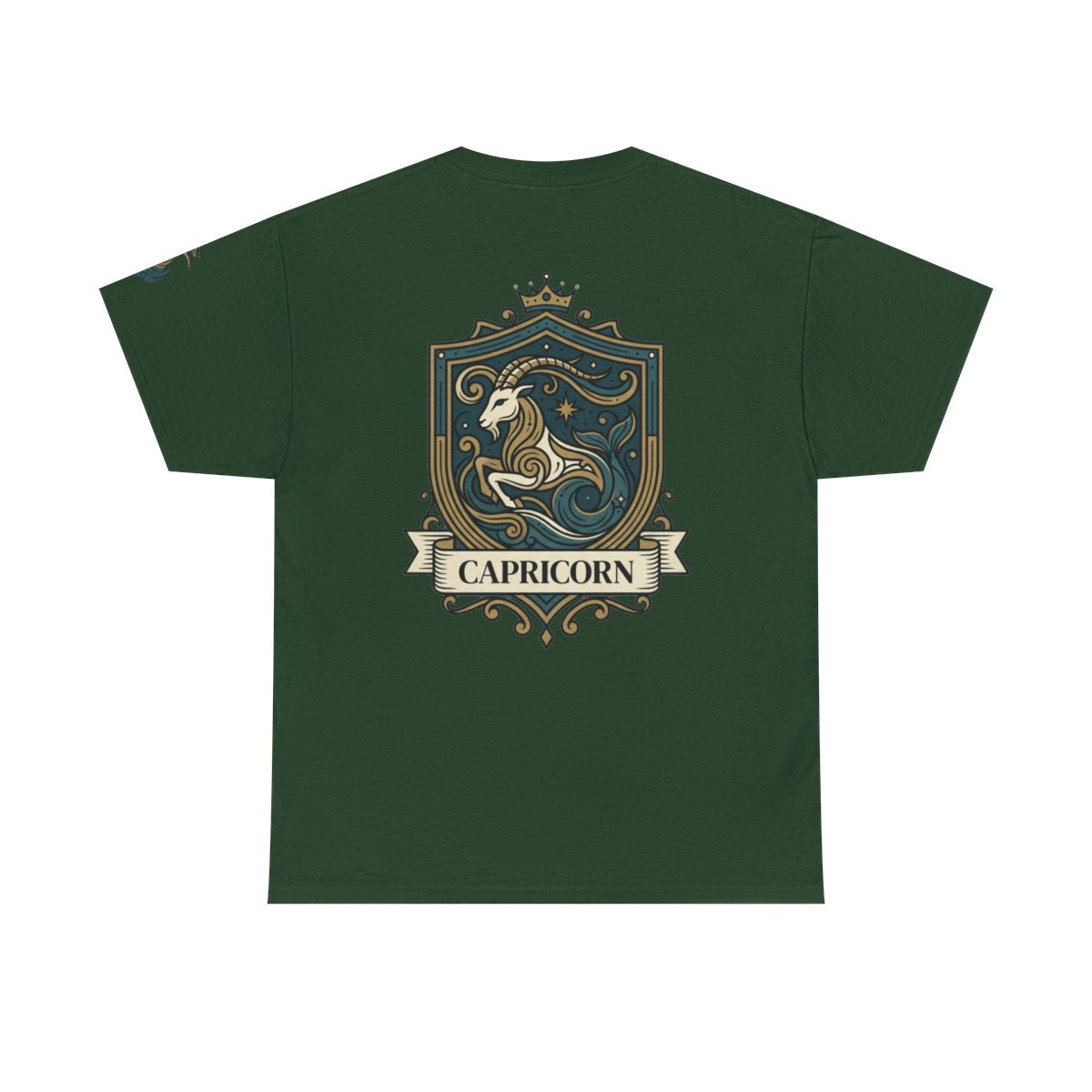 Color: Forest Green | Capricorn- The Sea-Goat Crest Premium Graphic Tee