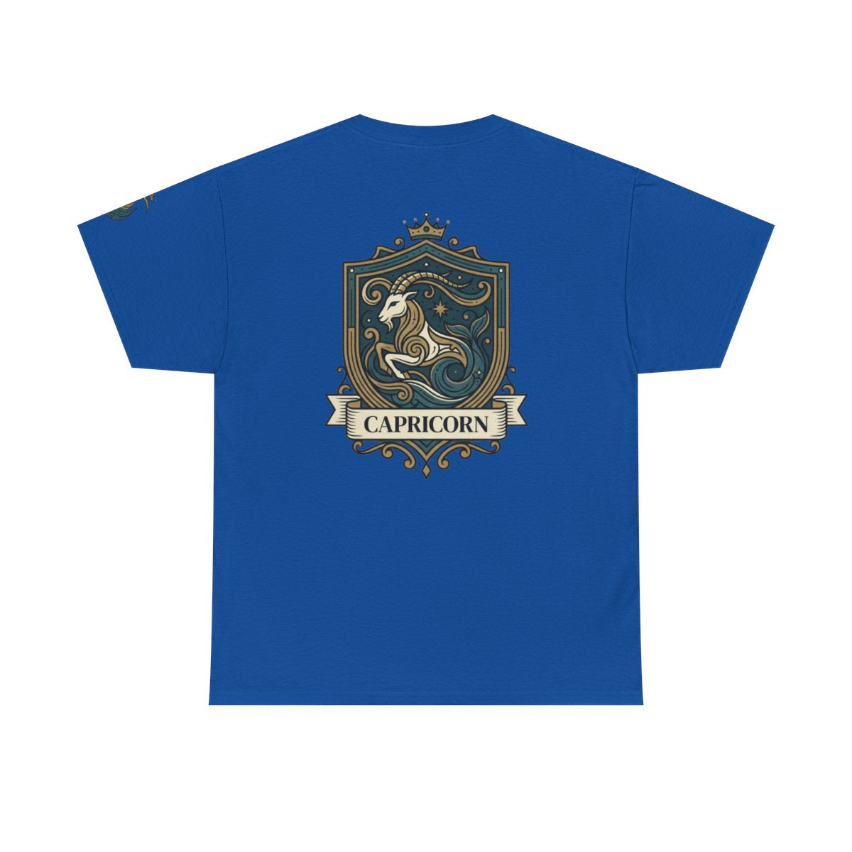 Color: Royal | Capricorn- The Sea-Goat Crest Premium Graphic Tee