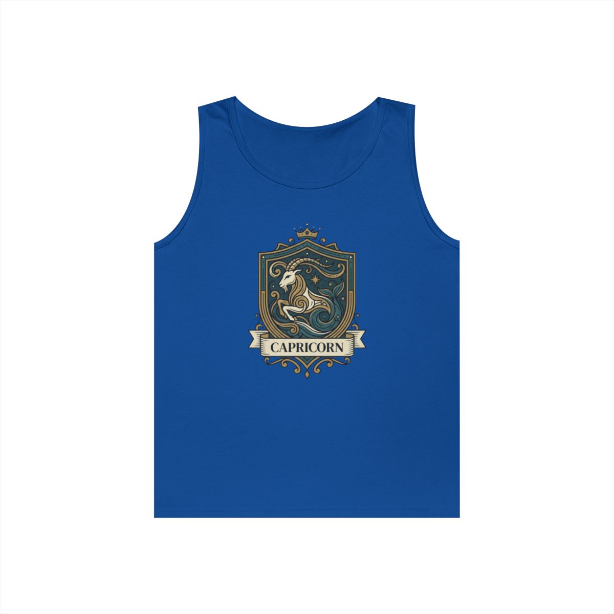 Color: Royal | Capricorn- The Sea-Goat Crest Tank Top