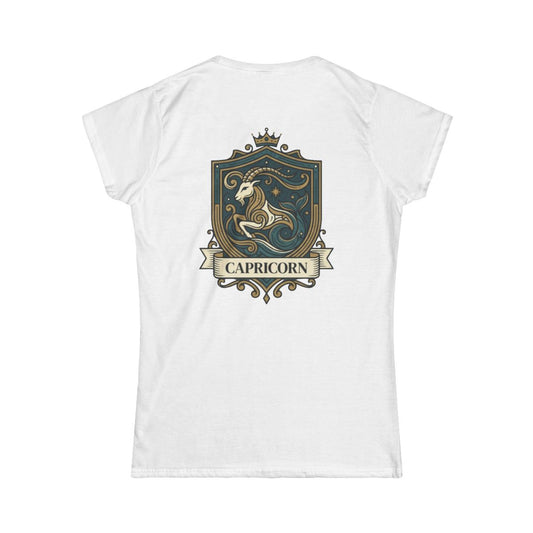 Color: White | Capricorn- The Sea-Goat Crest Women's Tee