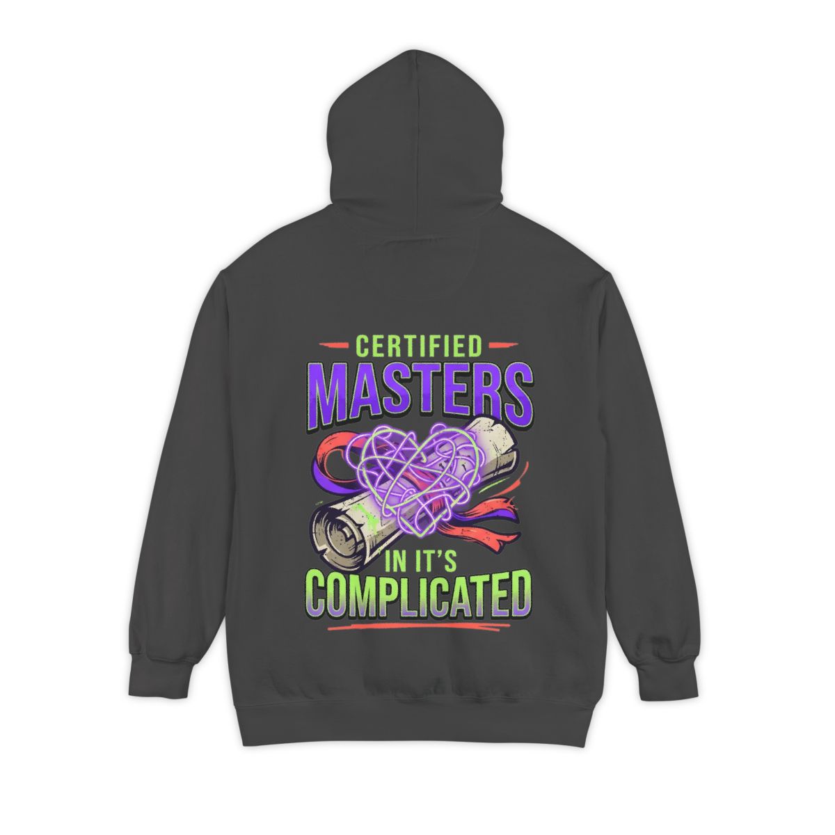 Color: Pepper | Certified In It's Complicated Garment-Dyed Hoodie