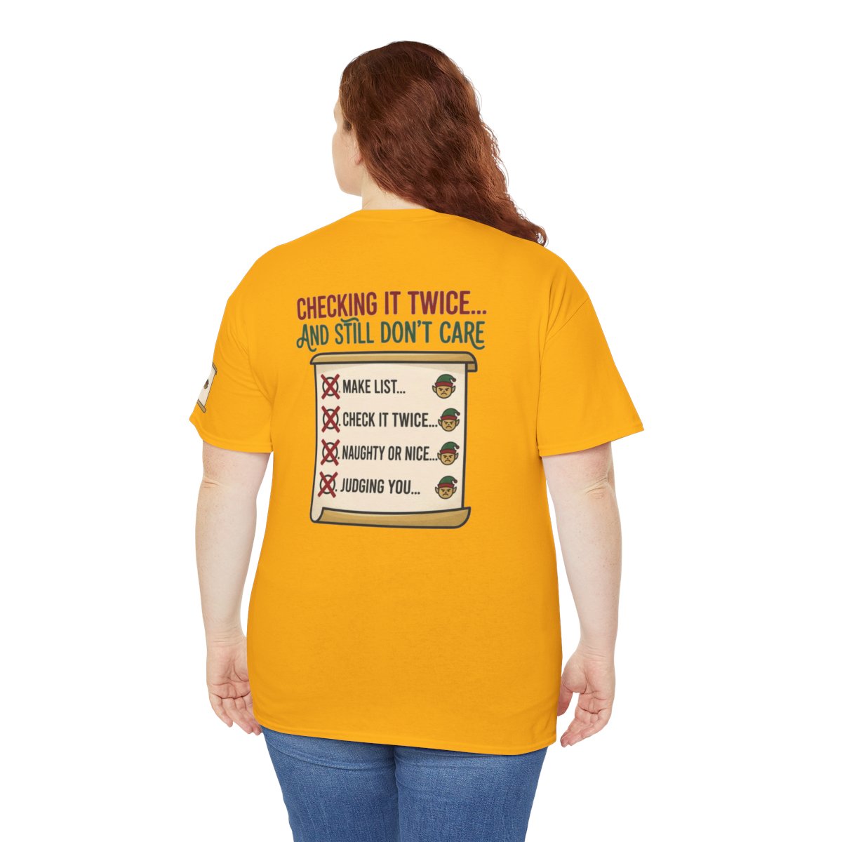 Color: Gold | Checking It Twice Premium Graphic Tee