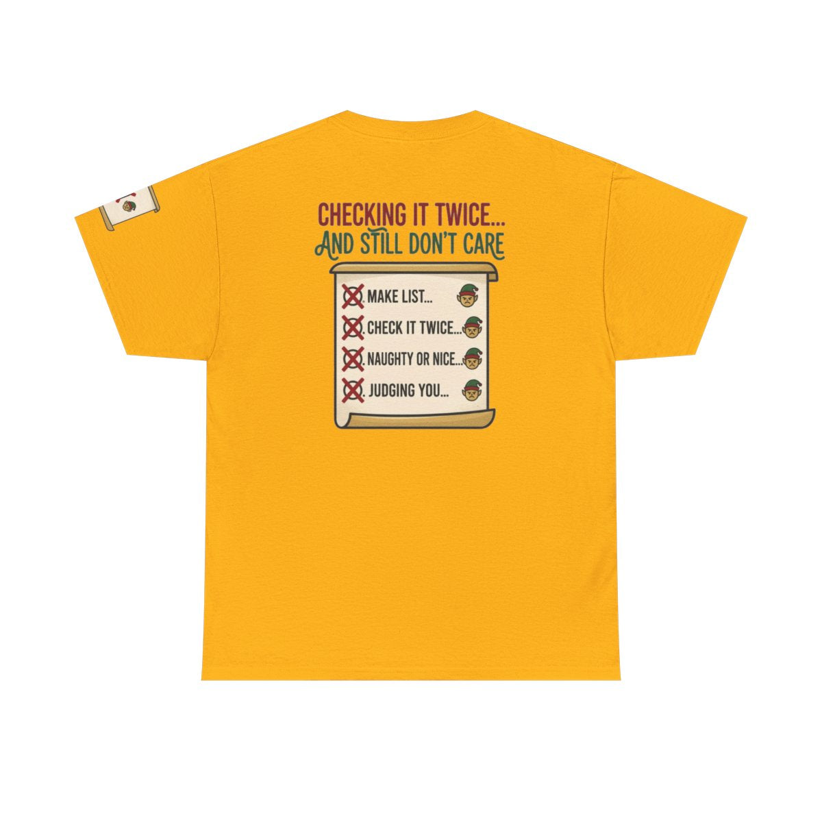 Color: Gold | Checking It Twice Premium Graphic Tee