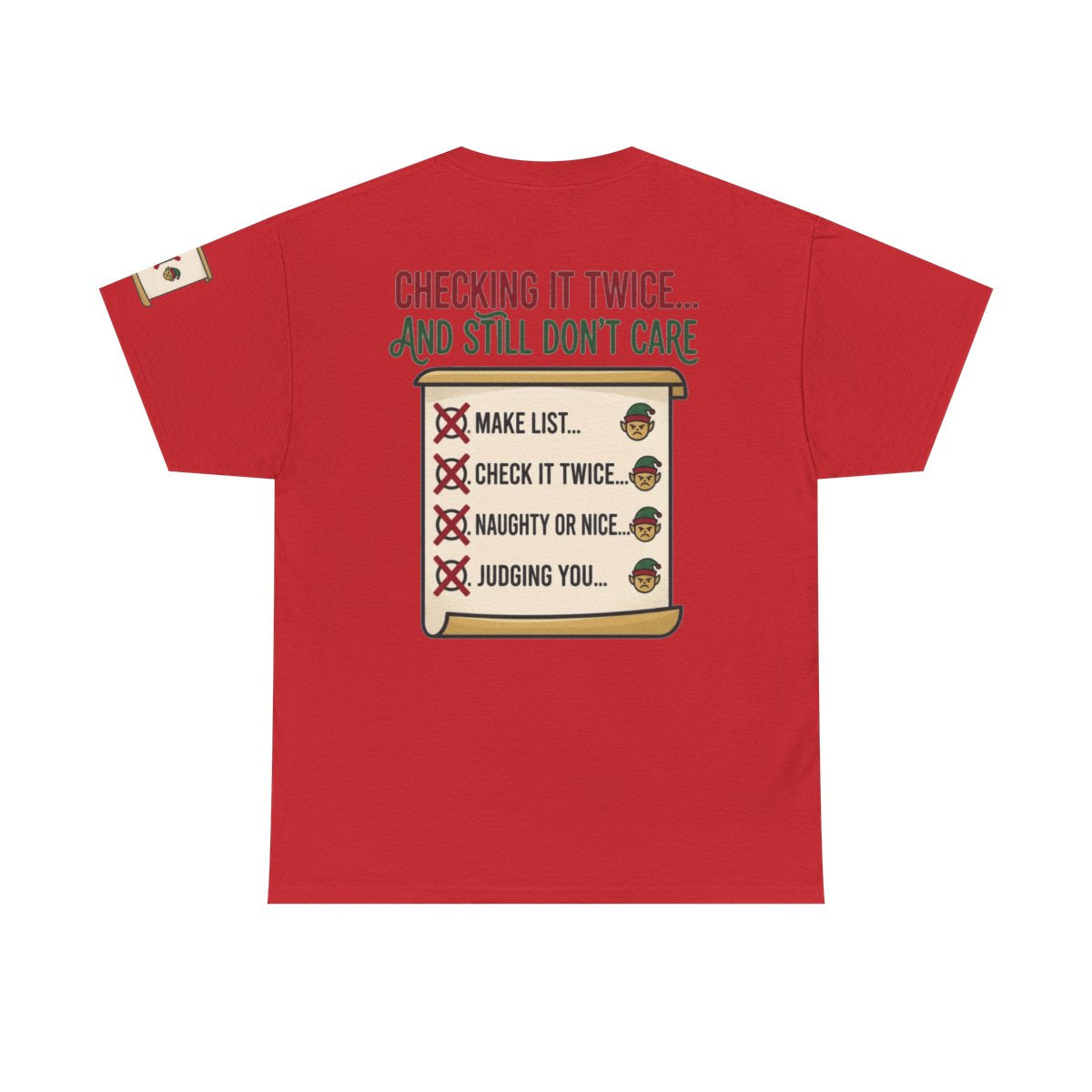 Color: Red | Checking It Twice Premium Graphic Tee