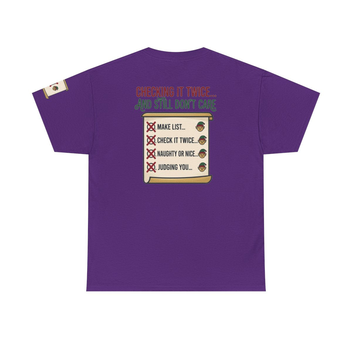 Color: Purple | Checking It Twice Premium Graphic Tee